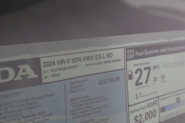2024 Honda HR-V 4D Sport Utility EX-L